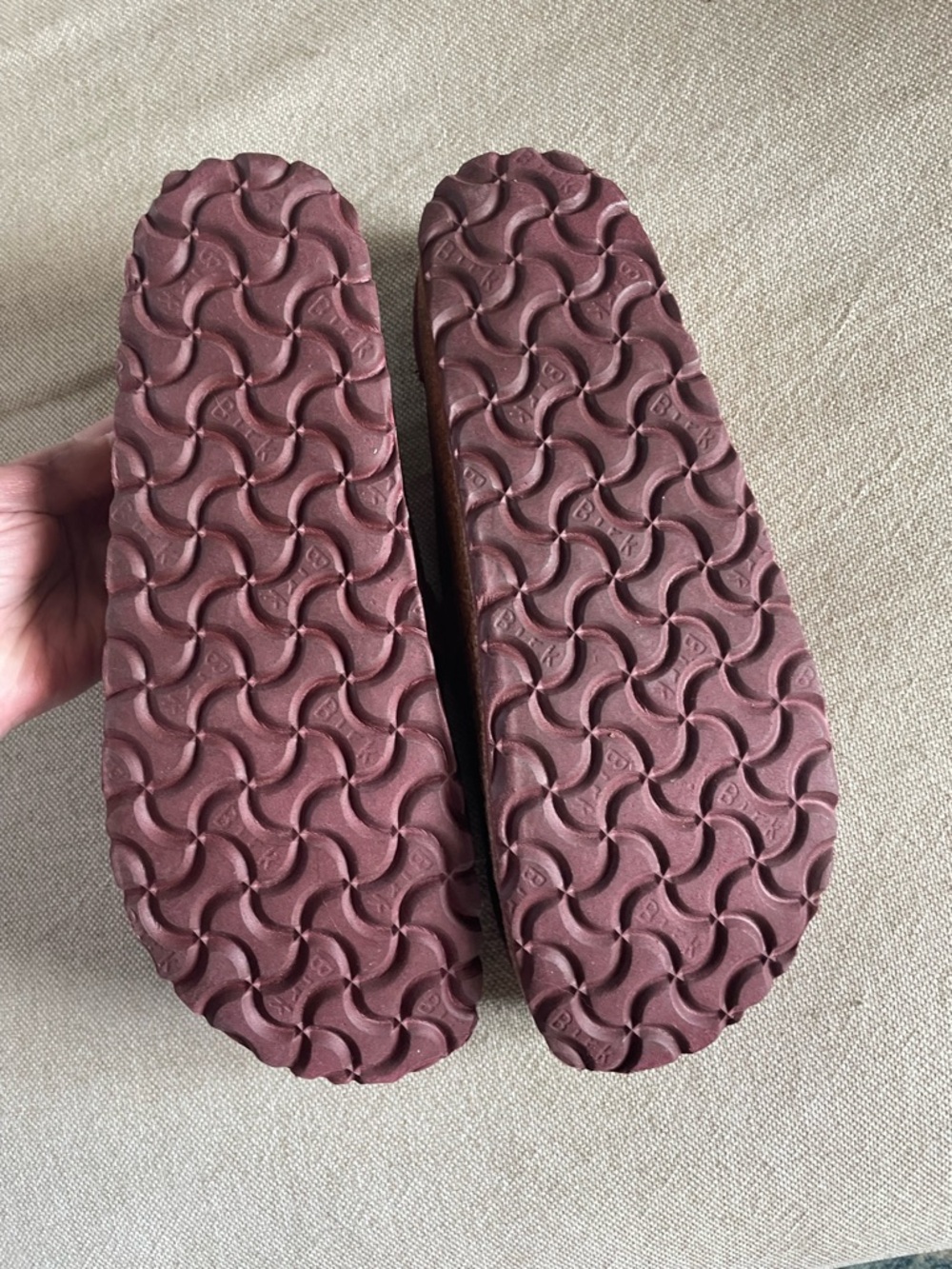 Birkenstock Wine Suede Clogs Sz 38 - Picture 4 of 5